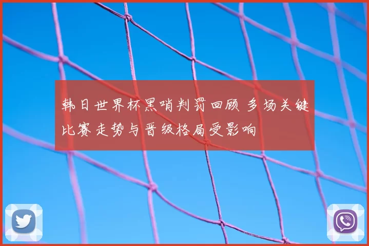 韩日世界杯黑哨判罚回顾 多场关键比赛走势与晋级格局受影响